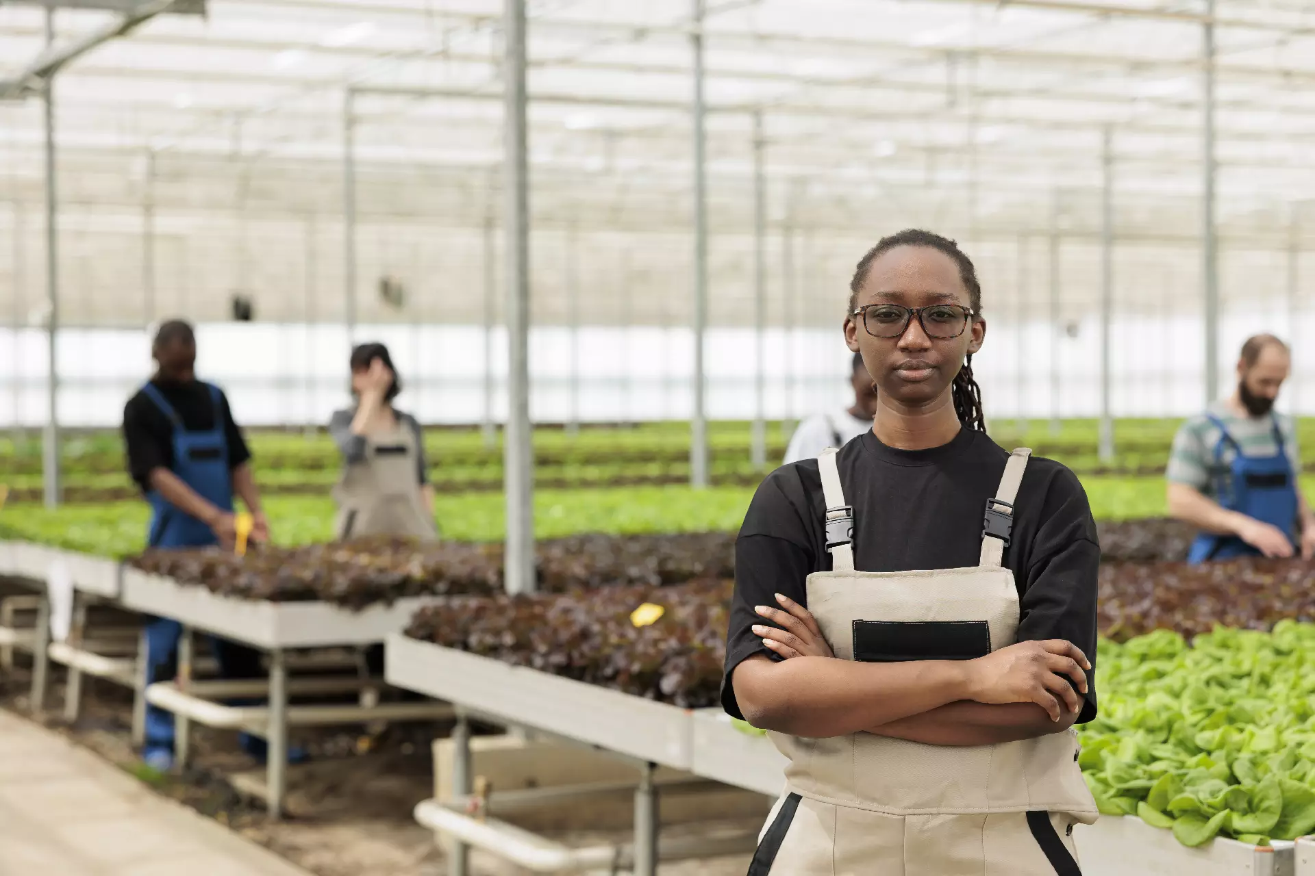 Growmate agricultural team in the field